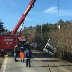 2017-02-17 LKW-Bergung nach tödlichem Verkehrsunfall bei Kainreith (NÖ/Bez. HO)