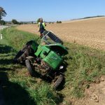 2018-09-12 Verkehrsunfall mit einem Oldtimertraktor
