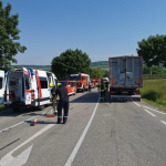 Verkehrsunfall zwischen LKW und PKW