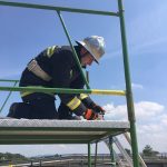 Weiße Fahne für den Bezirk Hollabrunn bei der Feuerwehrmatura