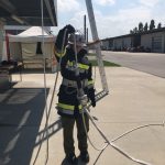 Weiße Fahne für den Bezirk Hollabrunn bei der Feuerwehrmatura