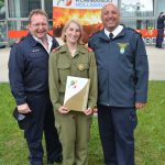 Weiße Fahne für den Bezirk Hollabrunn bei der Feuerwehrmatura